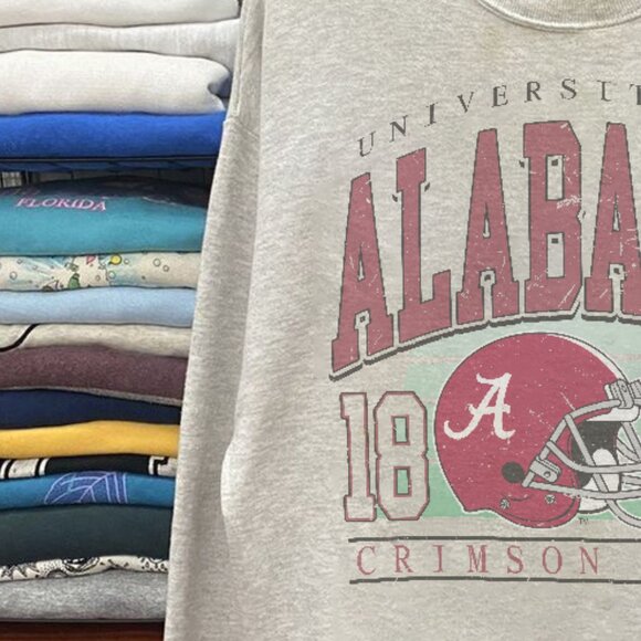 Vintage Alabama Crimson Tide Football Sweatshirt University of Alabama Shirt tee - Picture 2 of 4